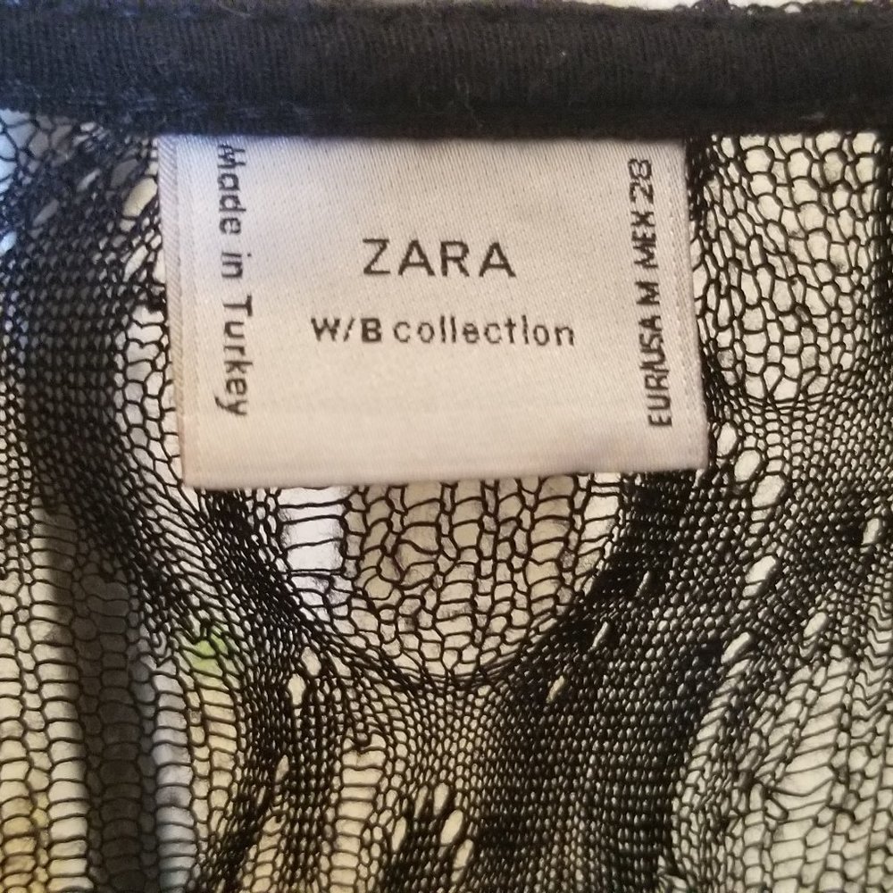 Sheer Zara Long Sleeve Sz M